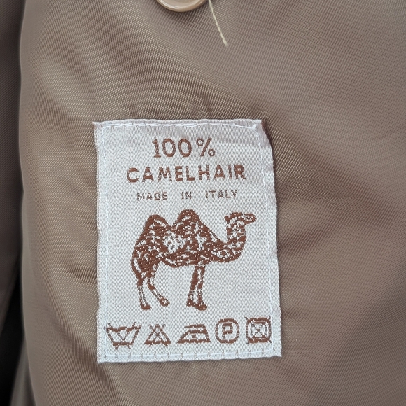 Vintage Camel Hair Sport Coat Men 42S Beige Retro Blazer 3 Buttons - Picture 6 of 10